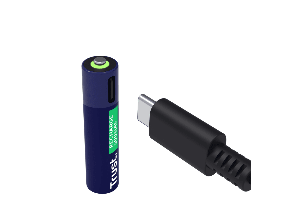 Trust USB-C Rechargeable Batteries 2 Pack AAA 25585 3