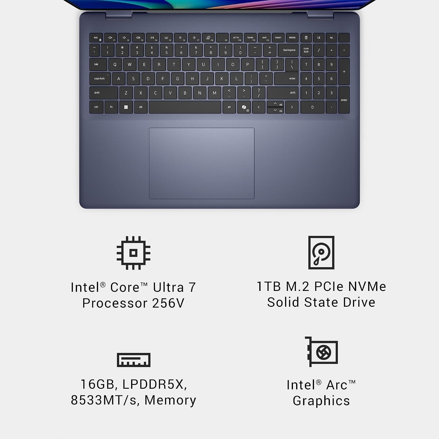 Dell 16 Plus 2-in-1 |DB06250| Intel Core Ultra 7 256V 16GB RAM 1TB SSD 16" FHD+ Touch MS Windows 11 7