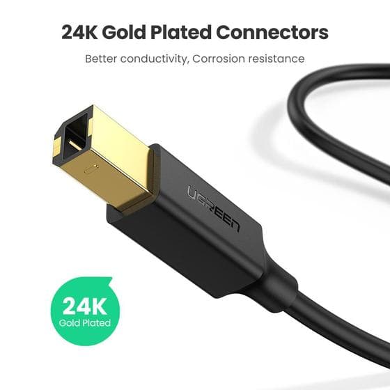 UGREEN 10350 USB 2.0 AM to BM Print Cable 1.5m Black 6