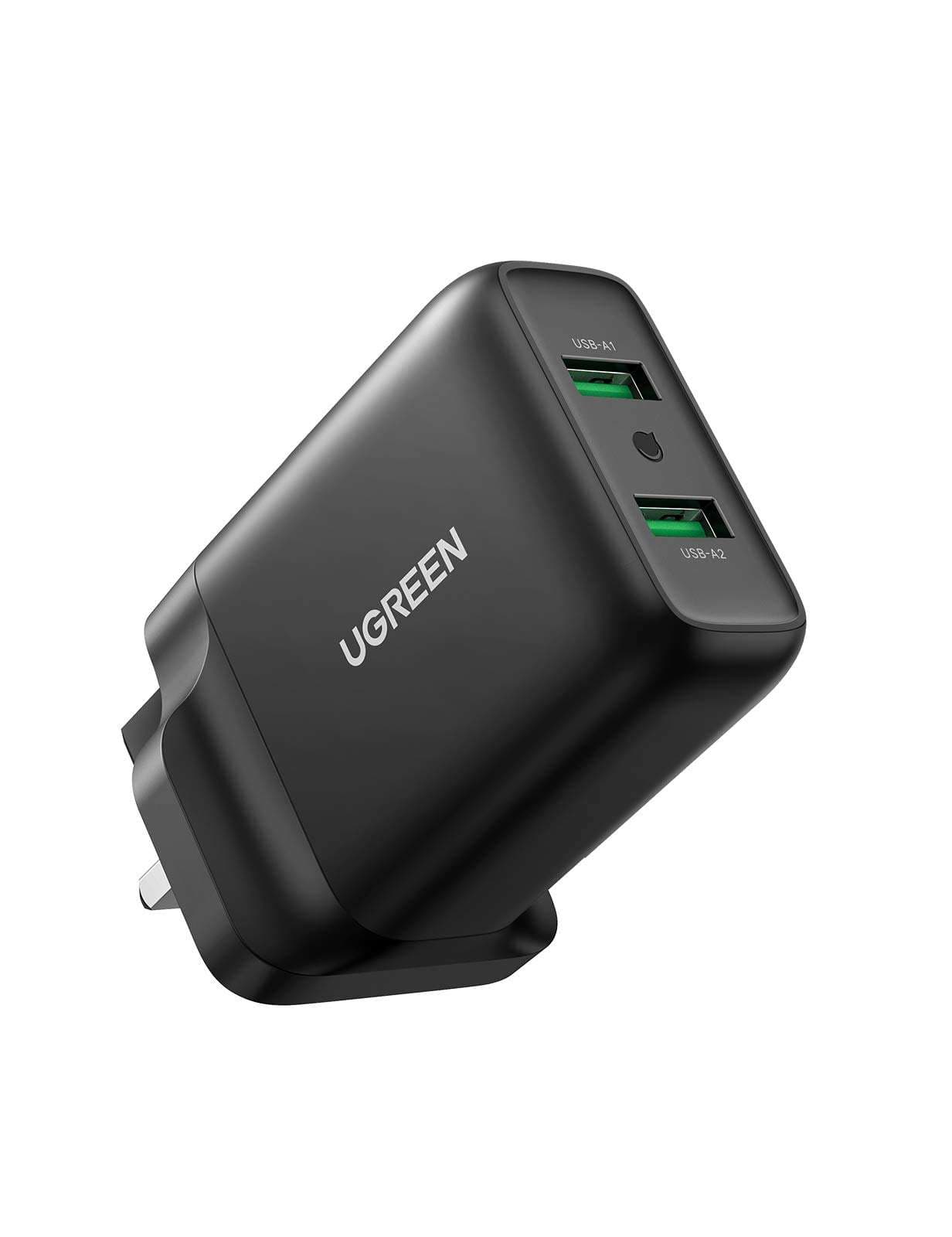شحن UGREEN 70164 36W QC 3.0 Quick Wall Charger Adapter 2-Port 1