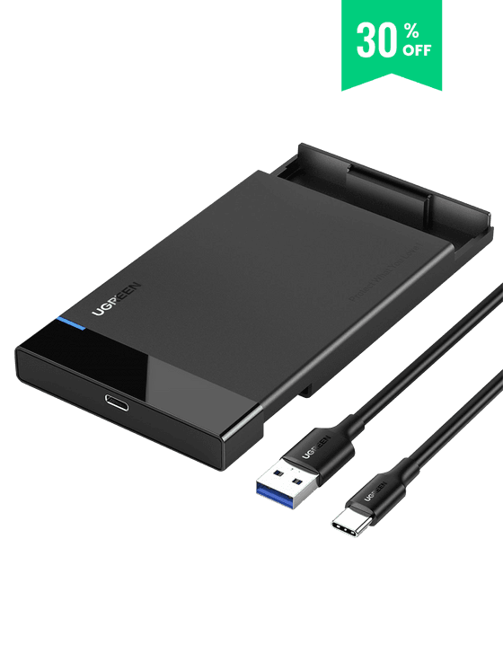 تحويلة هاردسك داخلي لابتوب إلى خارجي UGREEN 50743 USB-C 2.5 Inch Hard Drive Enclosure
