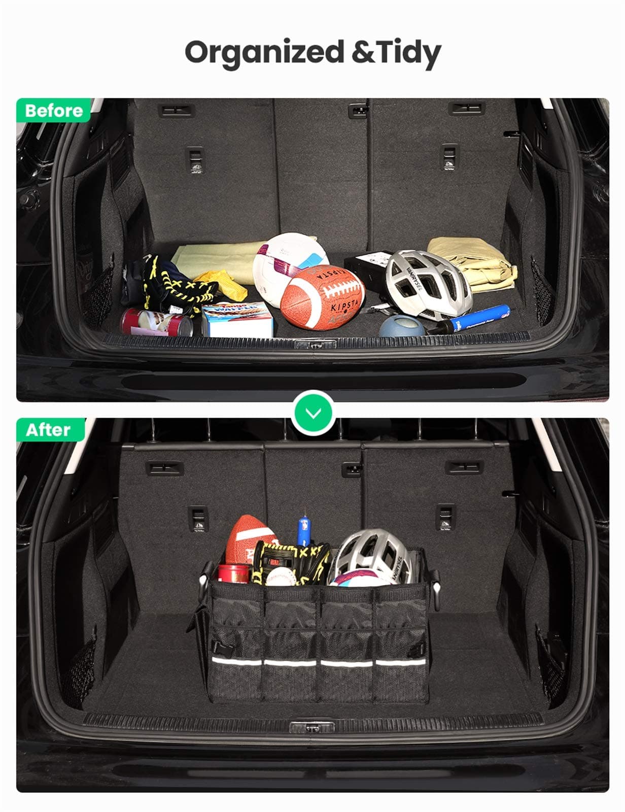 UGREEN 80710 Car Trunk Organizer 55L Oxford+Aluminium Alloy 3