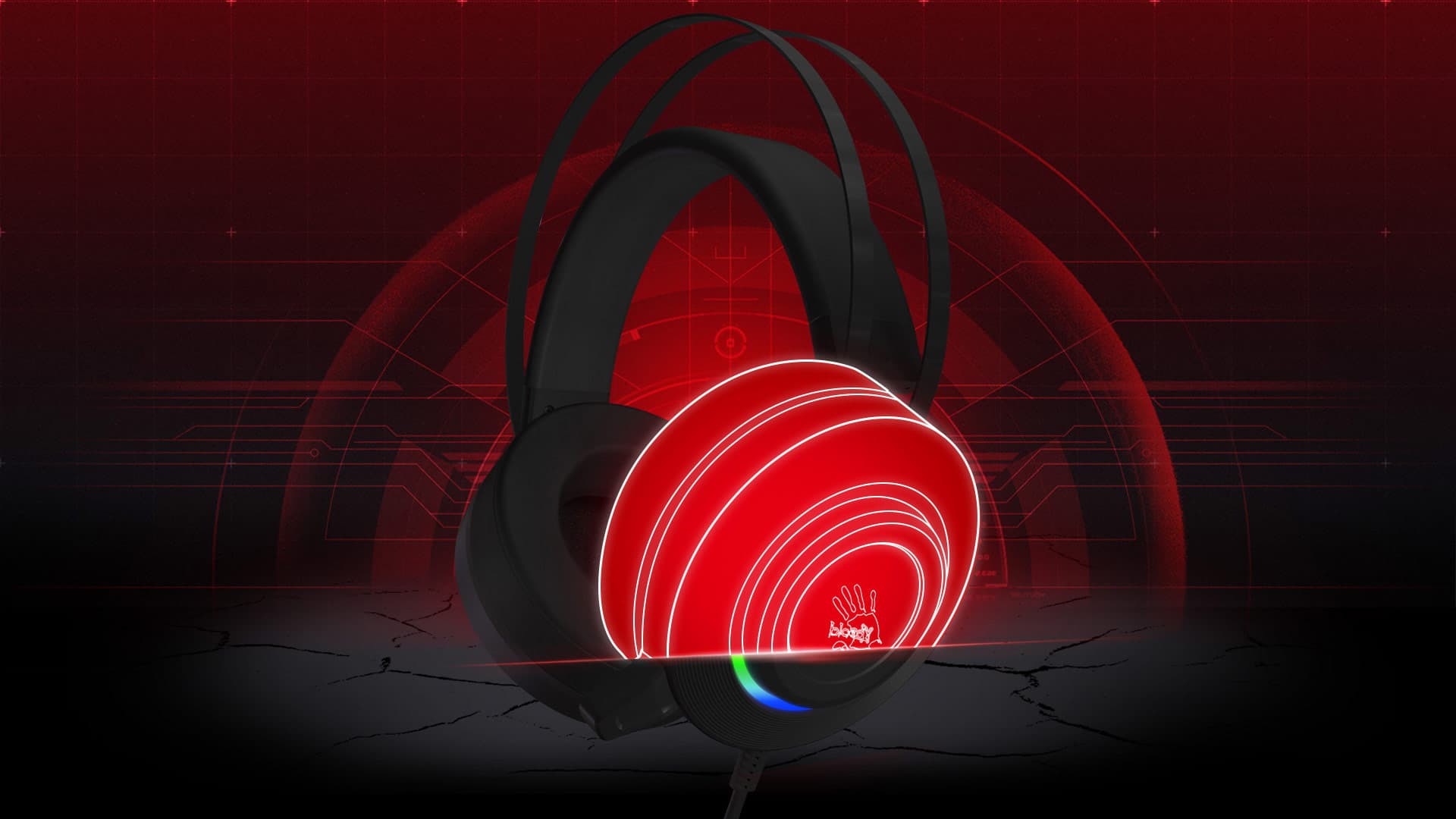 سماعات محيطية كمبيوتر فقط A4tech Bloody G521 Virtual 7.1 HiFi USB Gaming Headphone 3