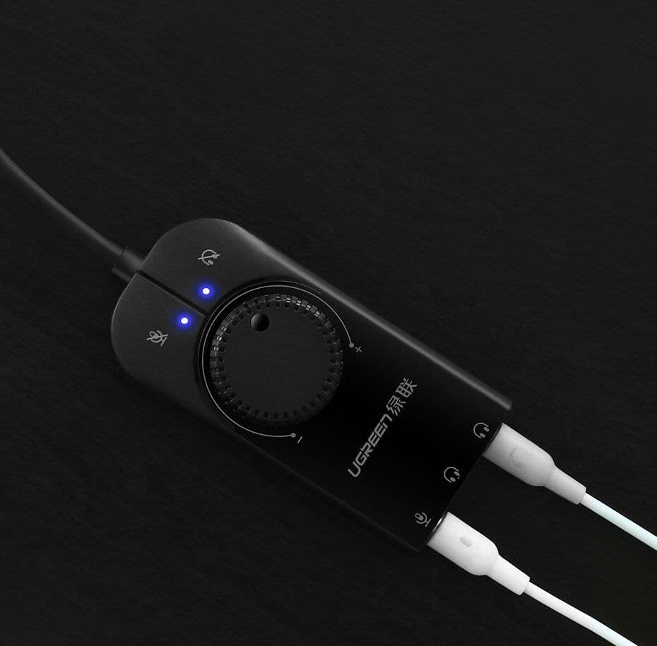 UGREEN 40964 USB External Stereo Sound Adapter 15cm Black 4
