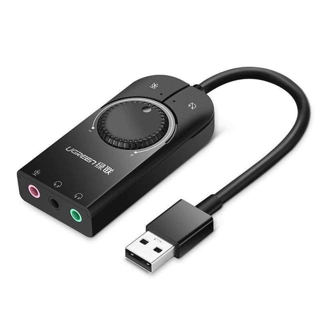 UGREEN 40964 USB External Stereo Sound Adapter 15cm Black
