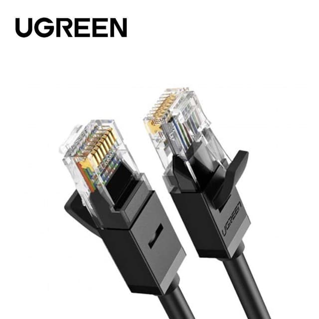 UGREEN 50184 Cat 6 U/UTP Pure Copper Ethernet Flat Cable 1m Black