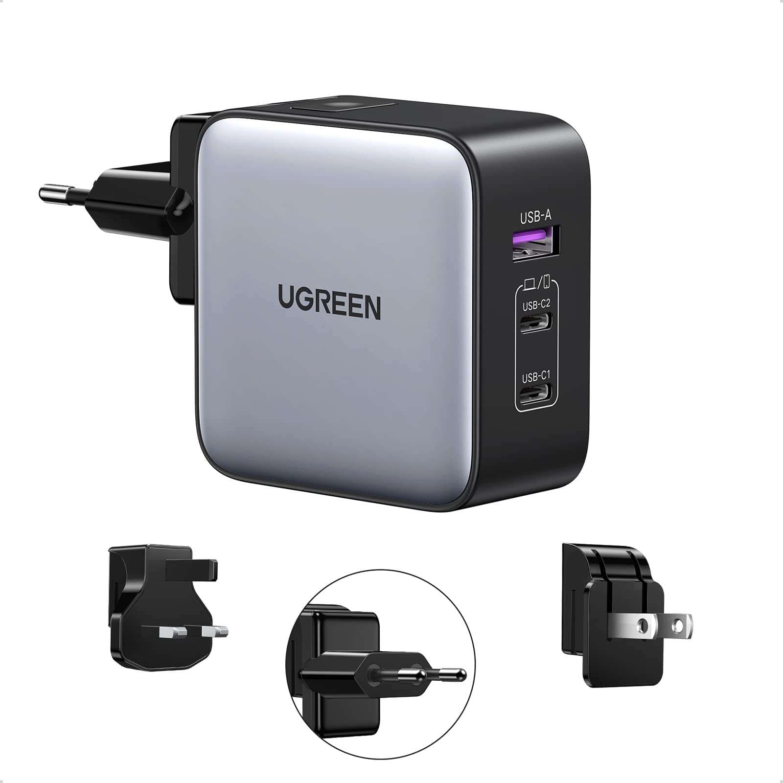 UGREEN 90409 GaN 65W Fast Charger 3-Port 1