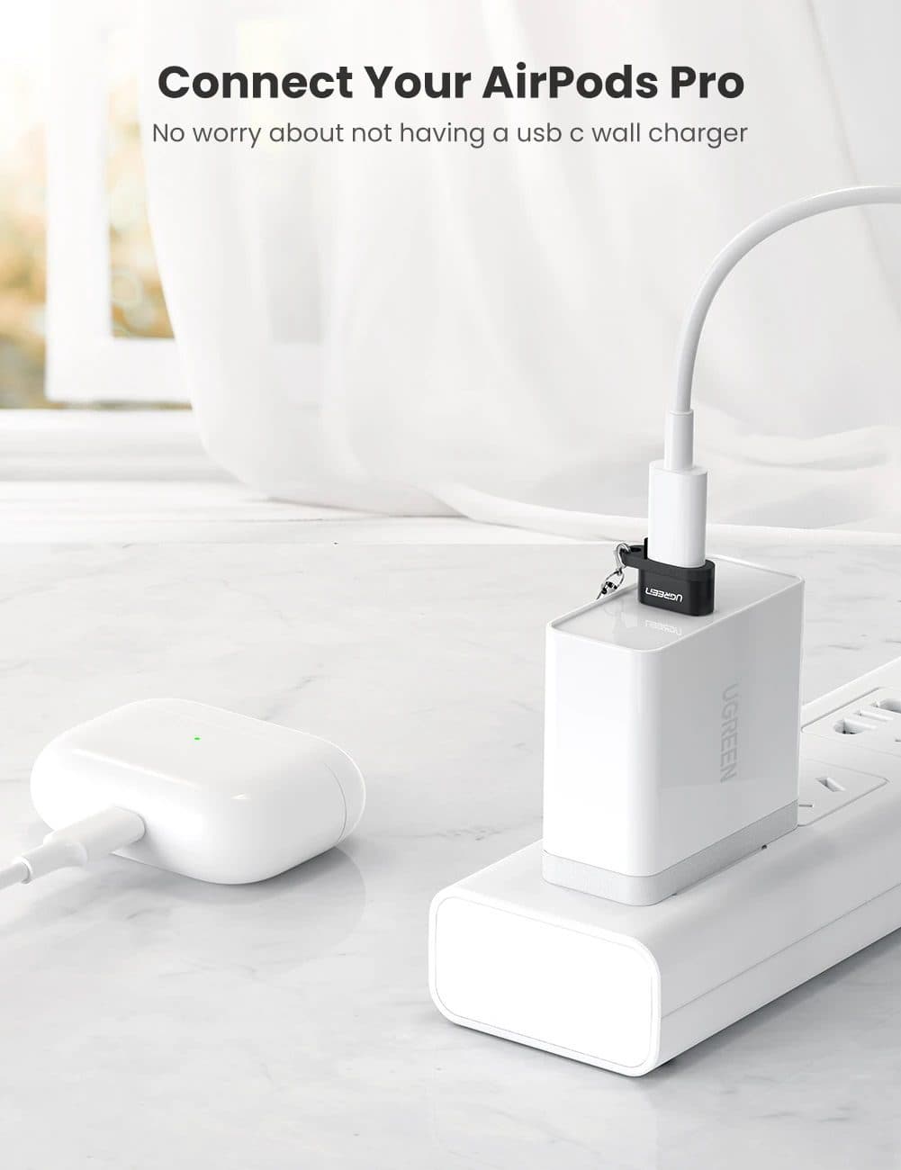 UGREEN 50568 USB A Male to USB-C Female Adapter Black 3
