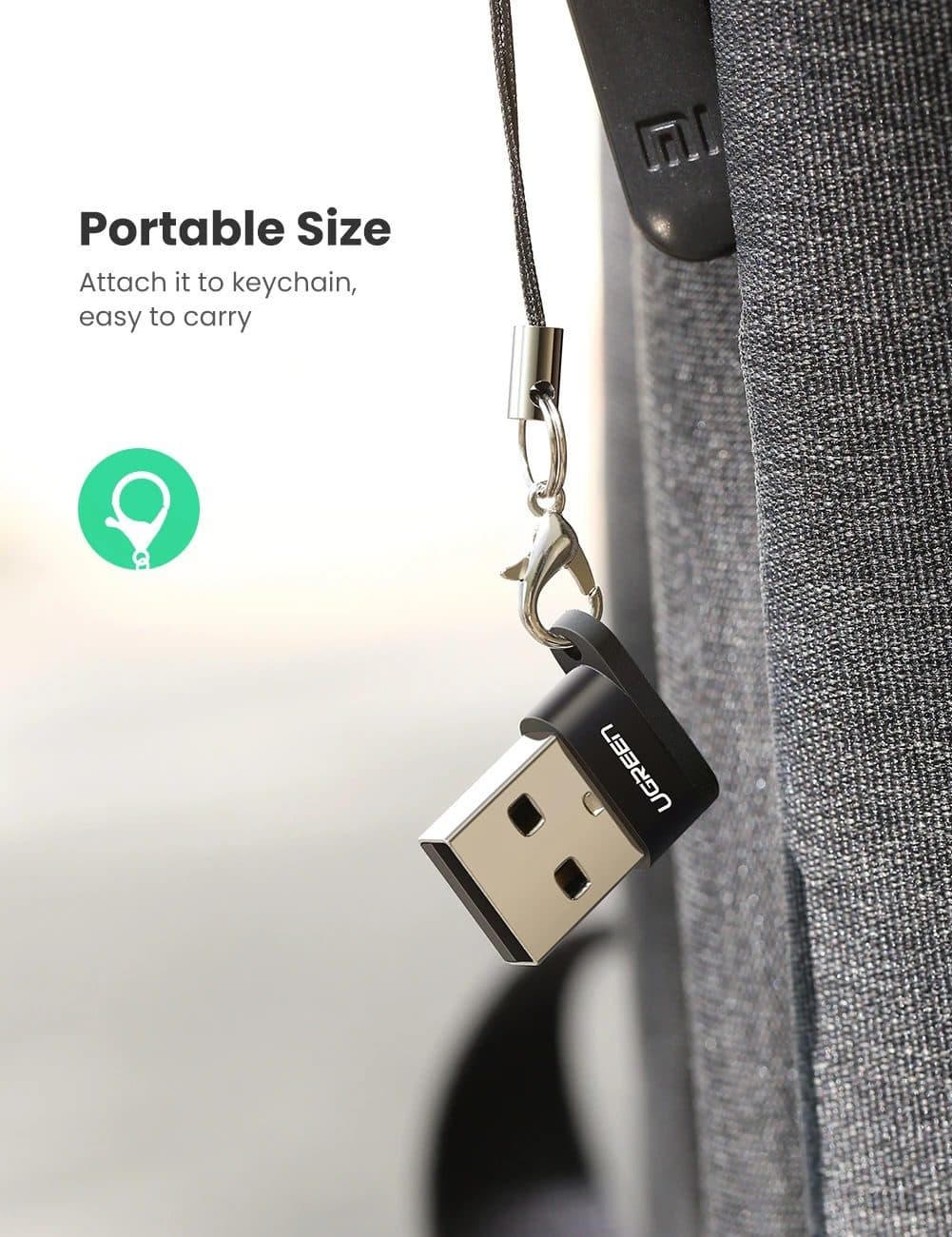 UGREEN 50568 USB A Male to USB-C Female Adapter Black 6
