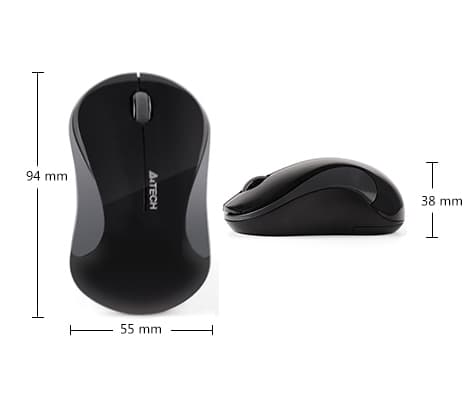 فأرة لاسلكية A4tech G3-280N Black/Grey 2.4G Wireless Optical Mouse 7