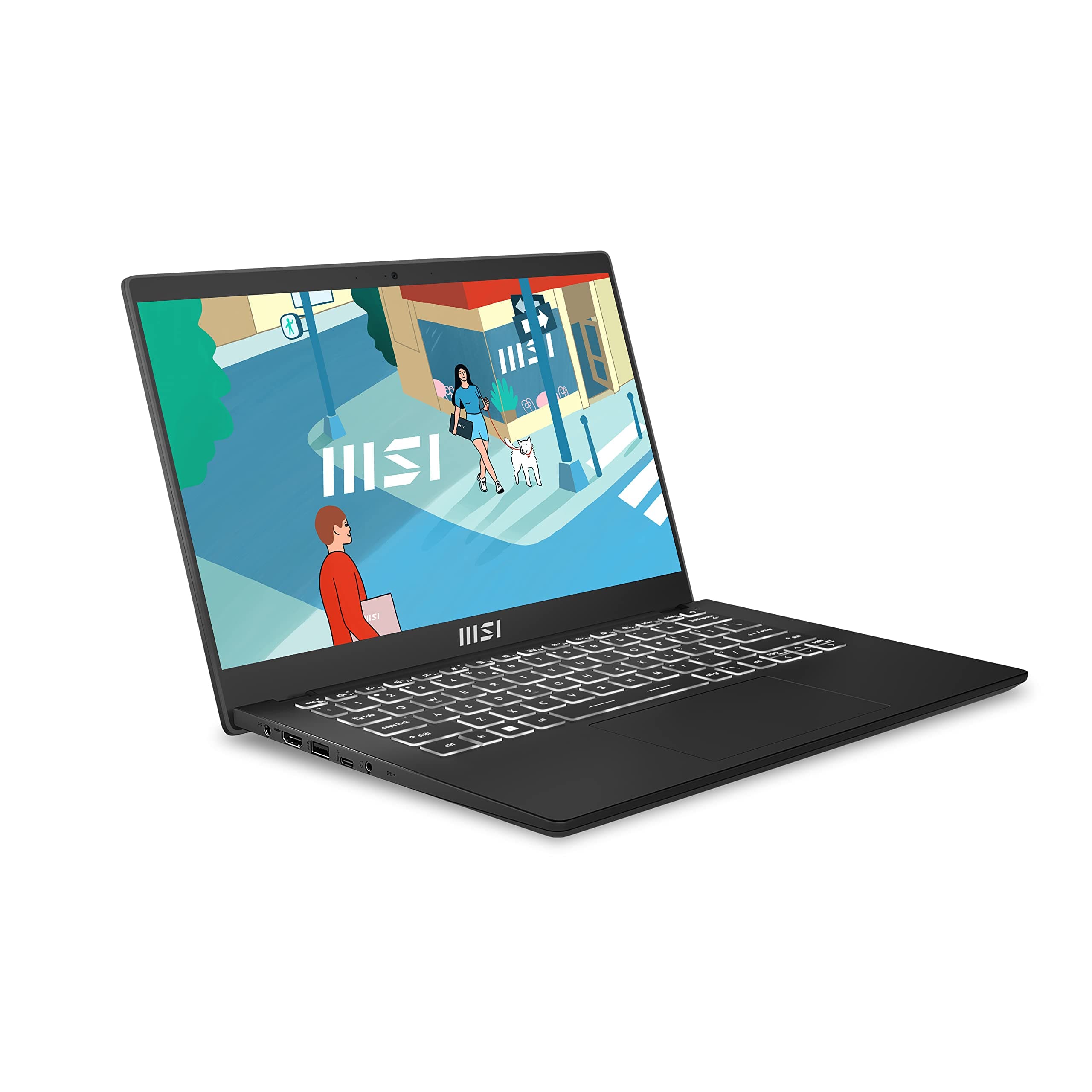 MSI Modern 14 C13M Classic Black Core i7-1355U 16GB RAM 512GB NVMe PCIe SSD Gen4x4 Iris Xe Graphics 14" IPS FHD 60Hz MS Windows 11 Pro 14