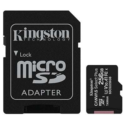 Kingston 256GB Canvas Select Plus C10 UHS-I microSD With Adapter-100MB/s 1