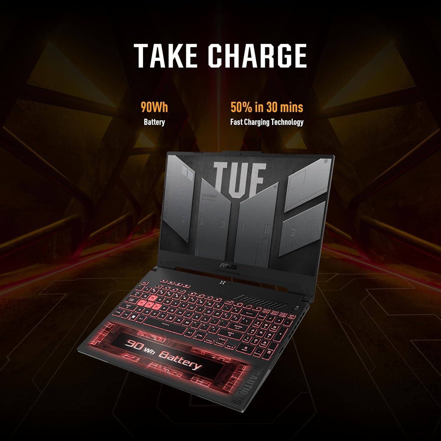 ASUS TUF Gaming A15 AMD Ryzen 7 7435HS 512GB SSD PCIe Nvme 16GB DDR5-4800 RAM 6GB NVIDIA RTX-4050 15.6" FHD IPS 144Hz MS Windows 11 5
