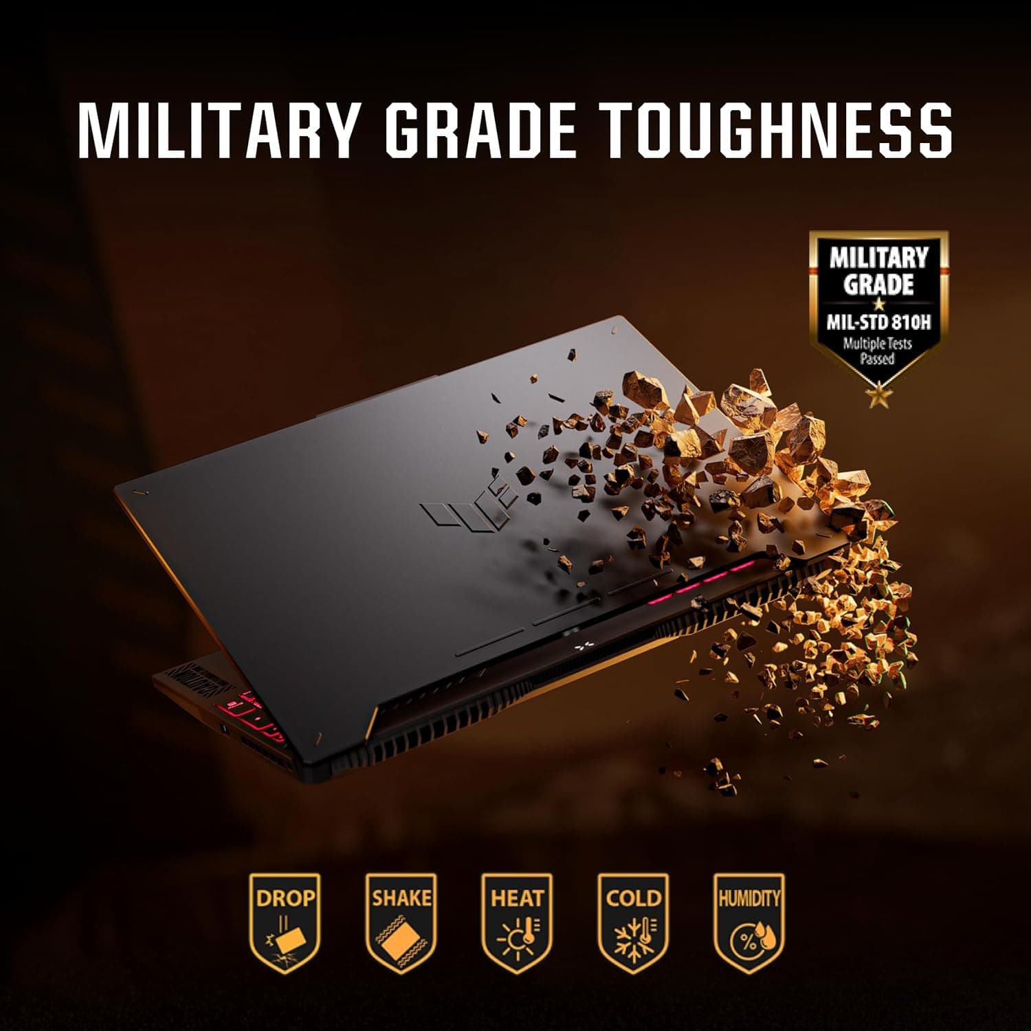 ASUS TUF Gaming A15 AMD Ryzen 7 7435HS 512GB SSD PCIe Nvme 16GB DDR5-4800 RAM 6GB NVIDIA RTX-4050 15.6" FHD IPS 144Hz MS Windows 11 4