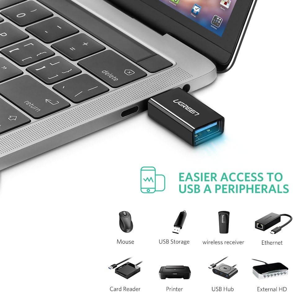 UGREEN 20808 USB-C to USB 3.0 A Female Adapter (Black) 4