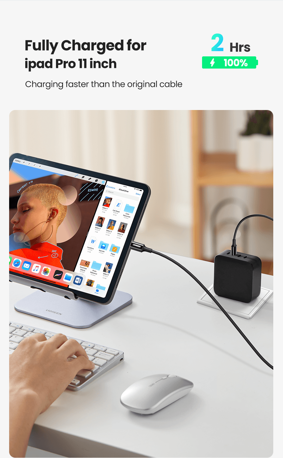 UGREEN 80372 USB-C 2.0 Charging Cable 100W 2m (Black) 11