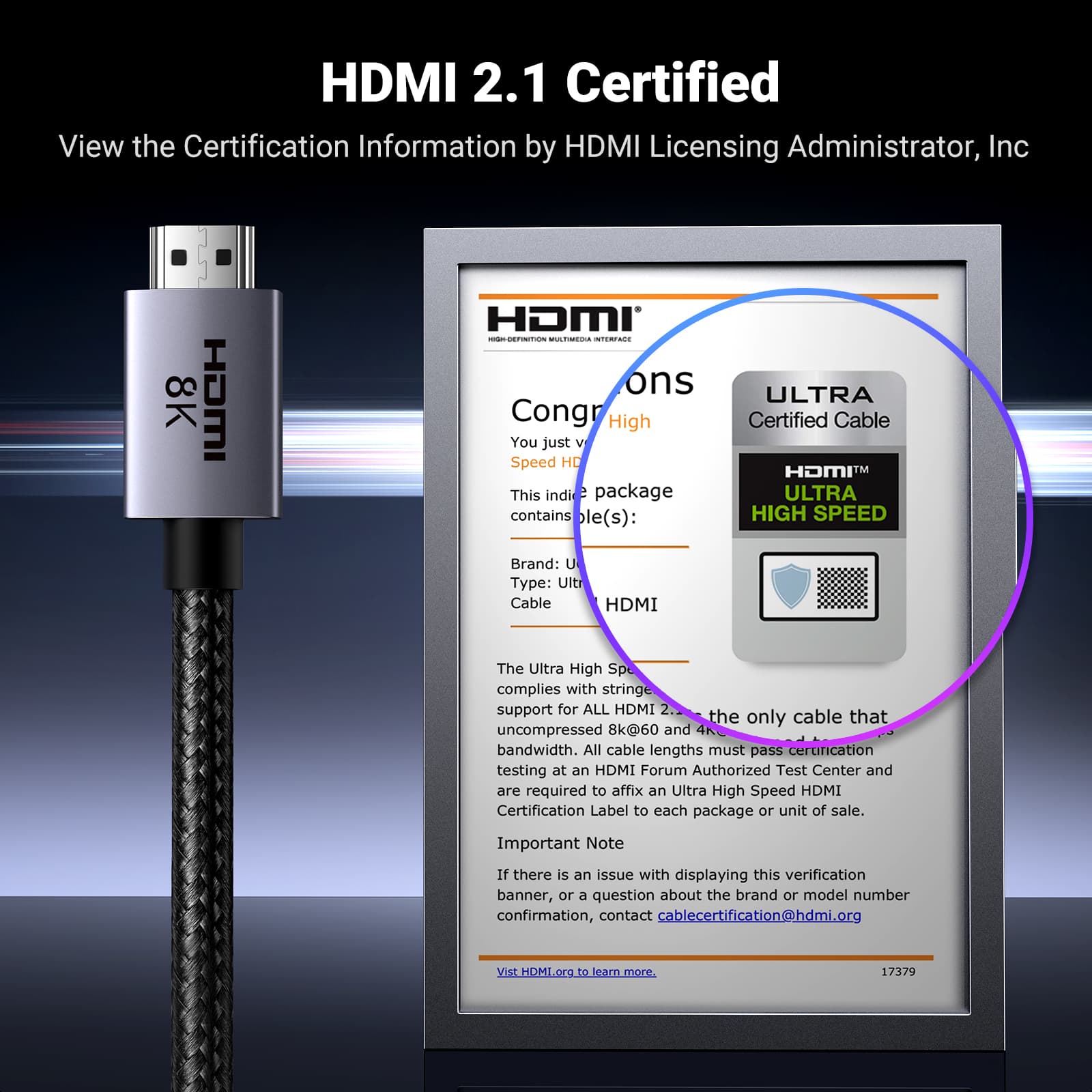 UGREEN 25910 HDMI 8K Cable 2m 23