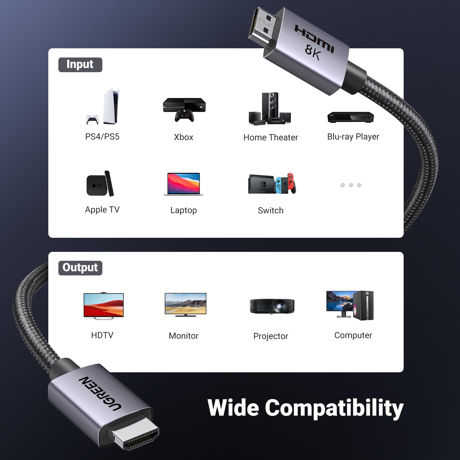 UGREEN 25910 HDMI 8K Cable 2m 27