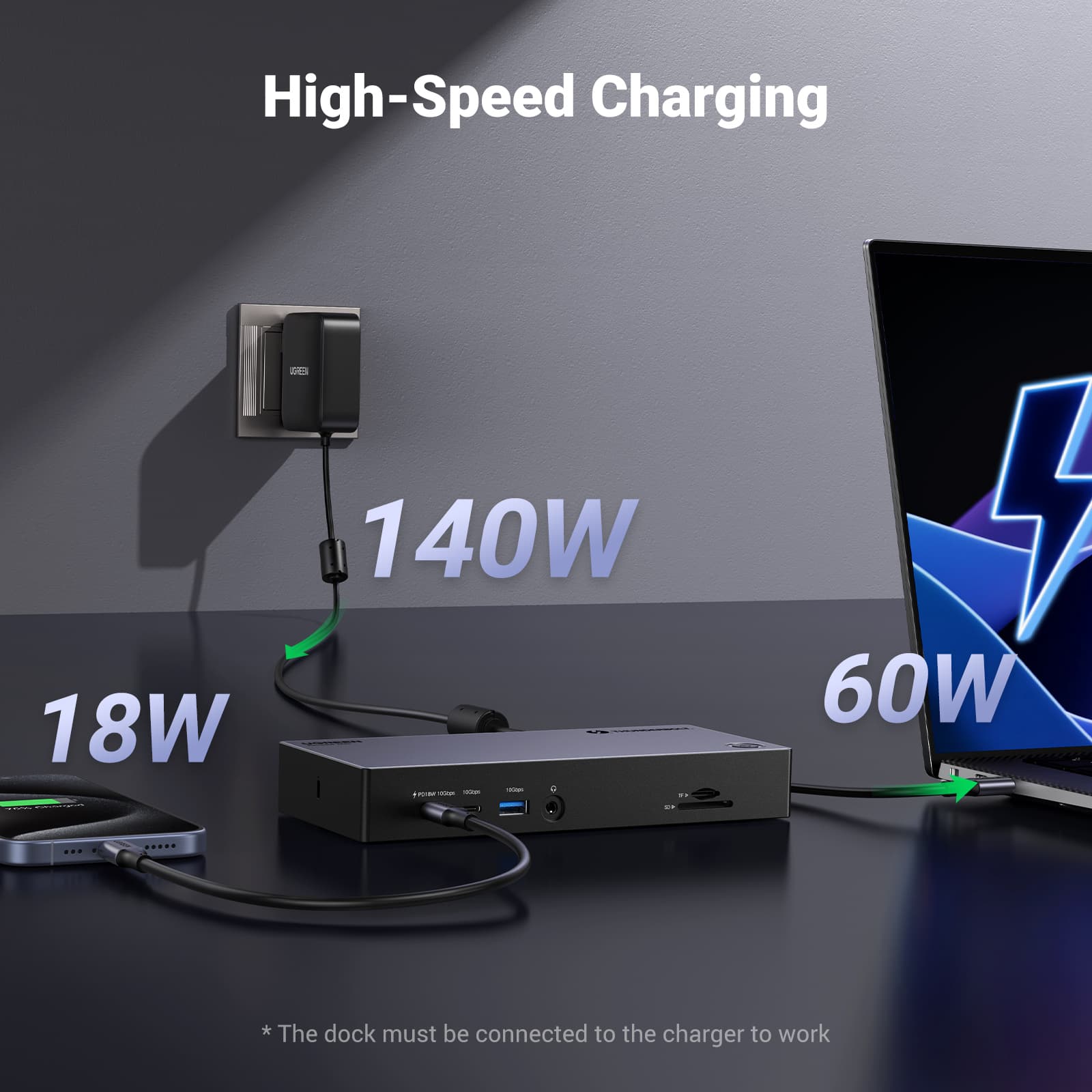 UGREEN 25085EU Thunderbolt 4 Docking Station EU 3