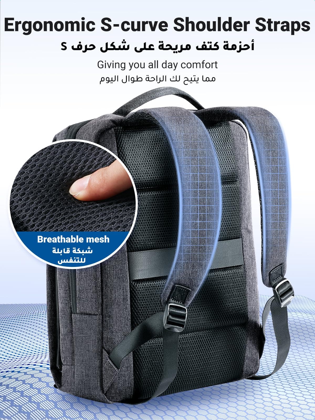 UGREEN 90798 Laptop Backpack B02 Dark Grey Up to 15.6'' 8