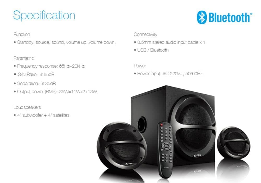 Fenda A111X 2.1 Multimedia Bluetooth Speaker 4