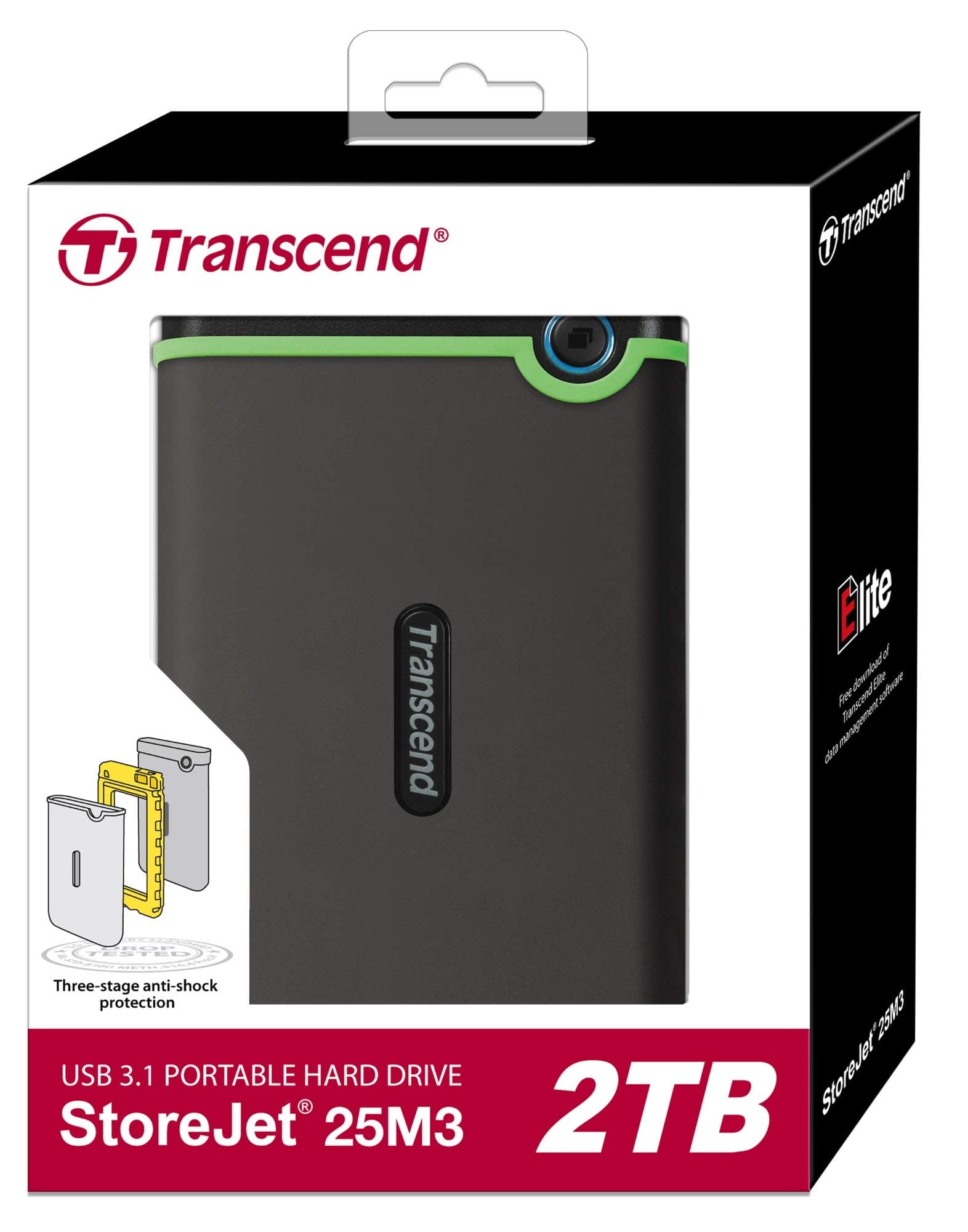 Transcend StoreJet TS2TSJ25M3S 2TB USB 3.1 External HDD 4