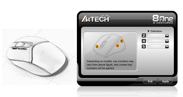 A4tech Fstyler F1512 2-Section Desktop Set Black 4