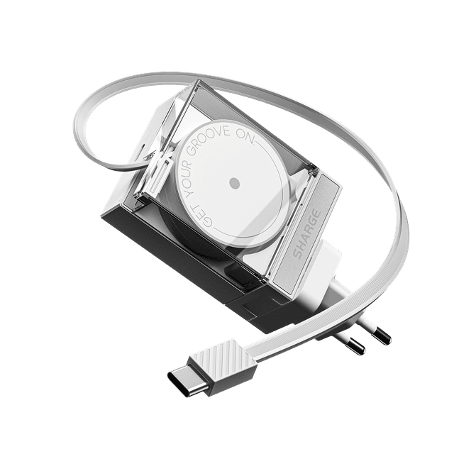 SHARGE S4U Retractable 65w GaN Charger White