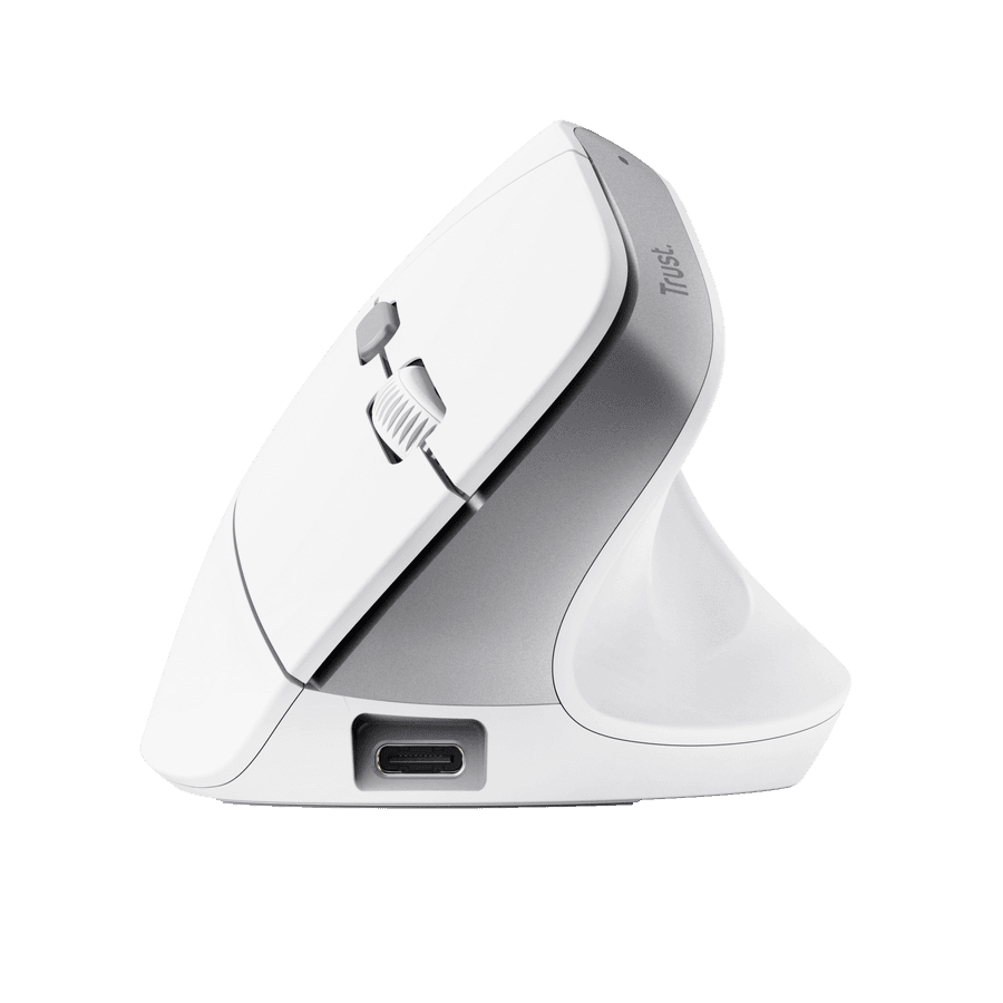 Trust Bayo II Ergonomic Wireless Mouse White 25398 1