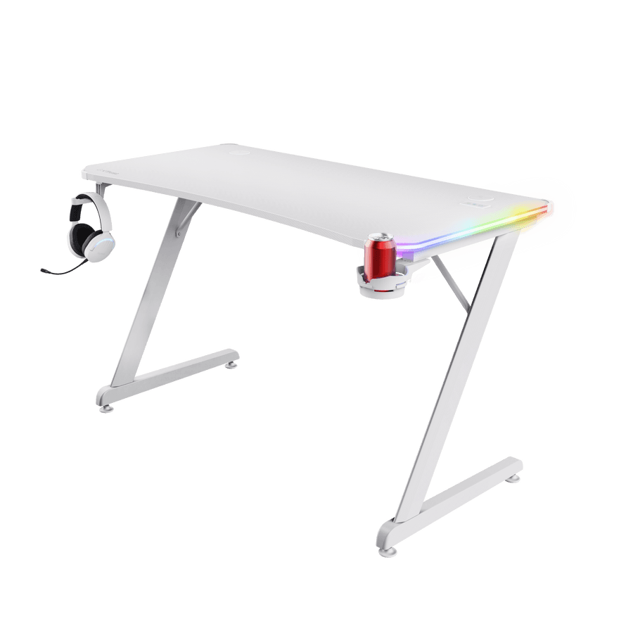 Trust GXT709W Luminus RGB Desk White 25328 9