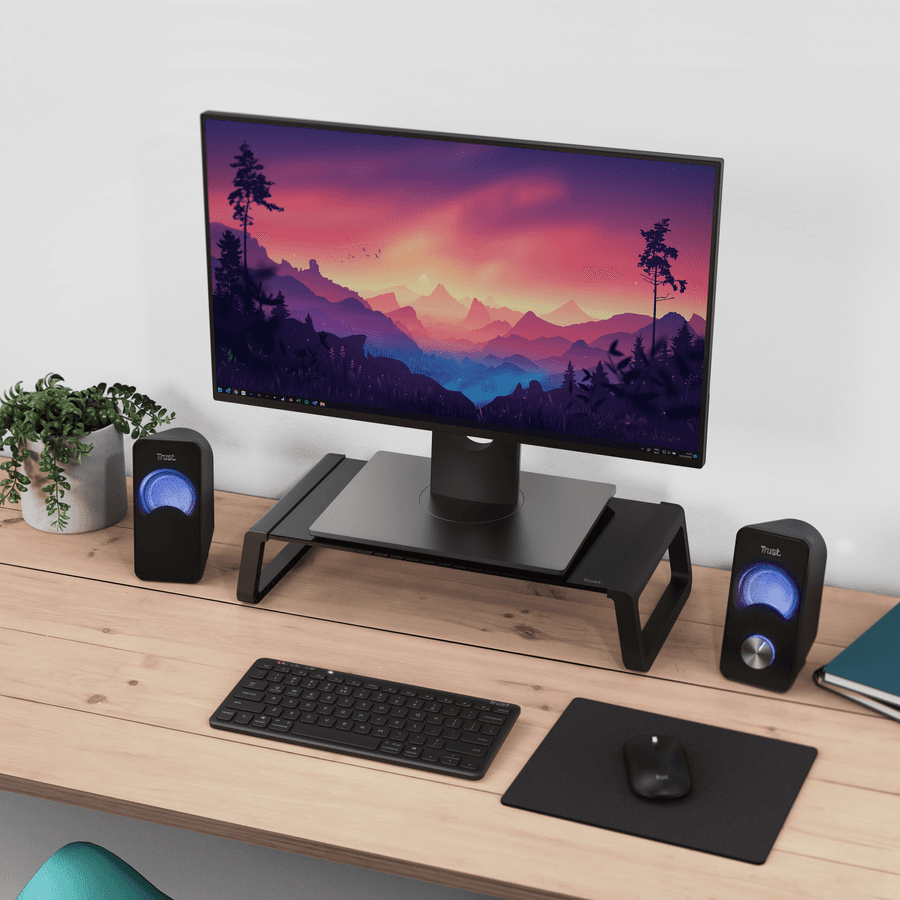 Trust Monta Glass Monitor Stand Black 25271 2