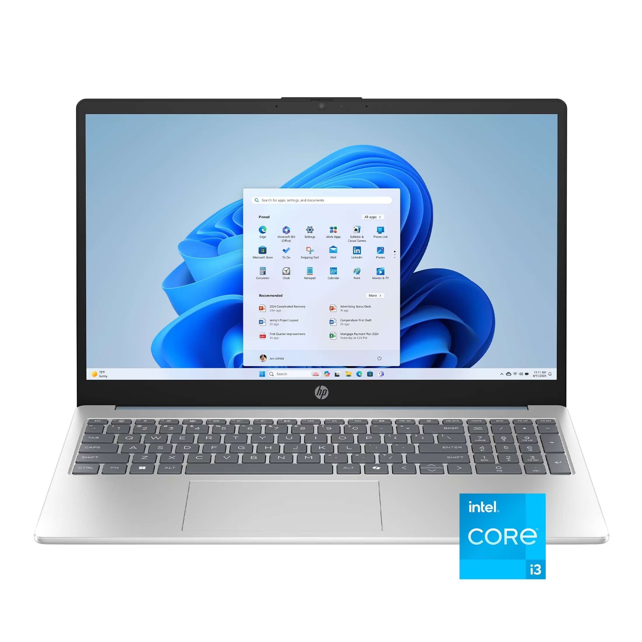 HP 15-fd0130wm Core i3-N305 8GB RAM 256GB PCIe SSD Touch 15.6" FHD LED MS Windows 11 Notebook 1