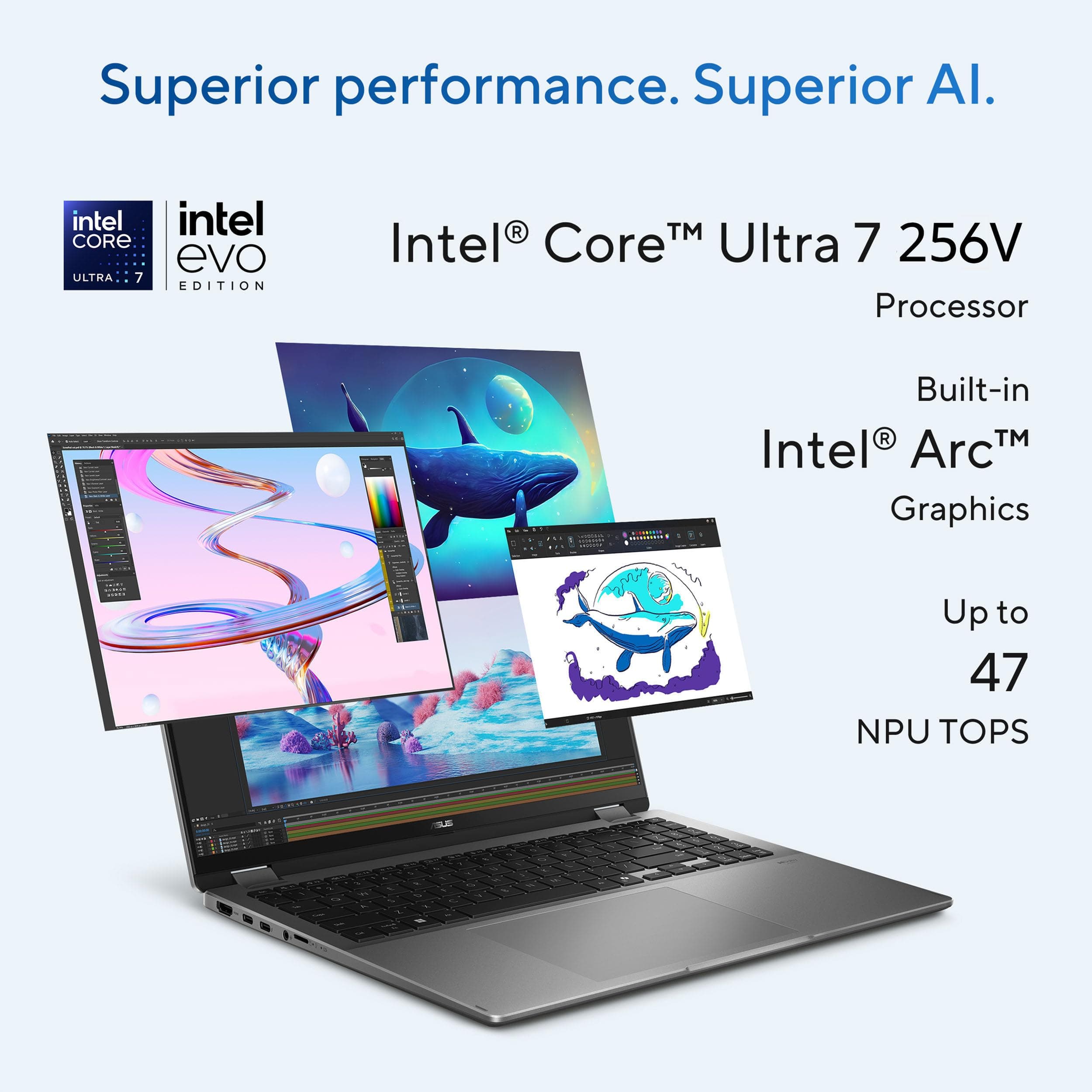 ASUS Vivobook Flip 14 |TP3407SA-DS74T| Intel Core Ultra 7 256V 16GB RAM 1TB NVMe SSD 14" OLED Touch X360 MS Windows 11 14