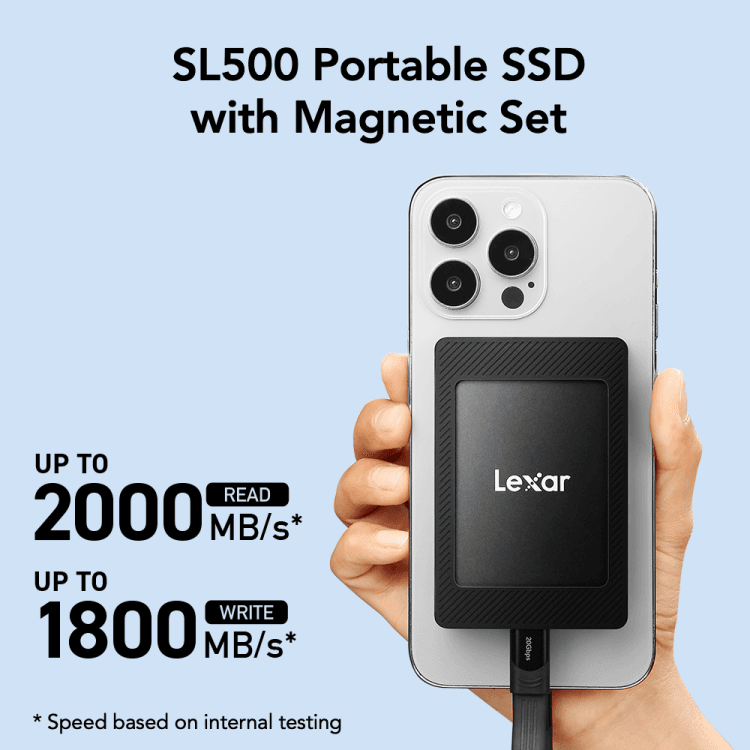 Lexar SL500 4TB Portable SSD with Magnetic Set | LSL500M004T-RNBNG 14
