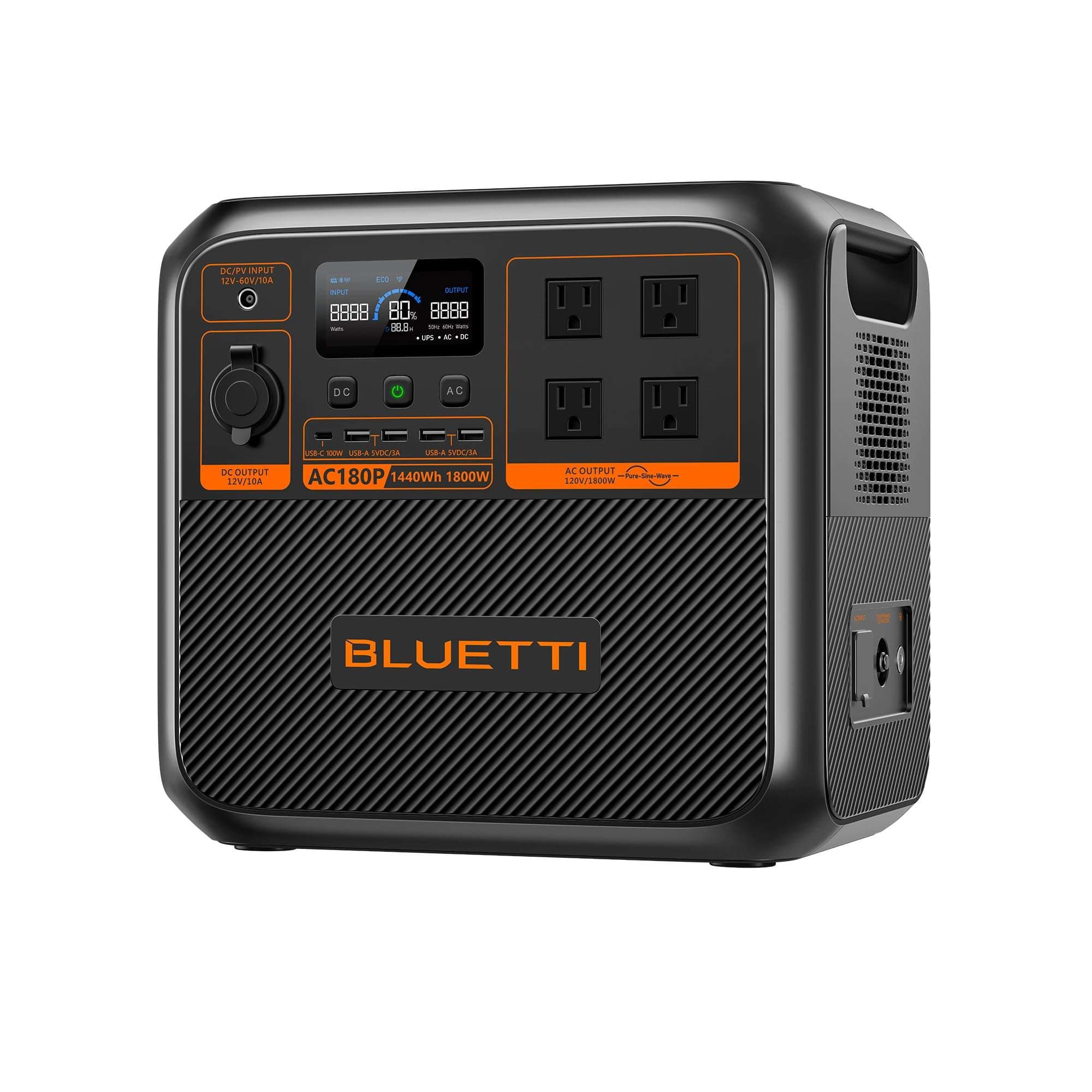 BLUETTI AC180P | 1,800W 1,440Wh Portable Power Station 1