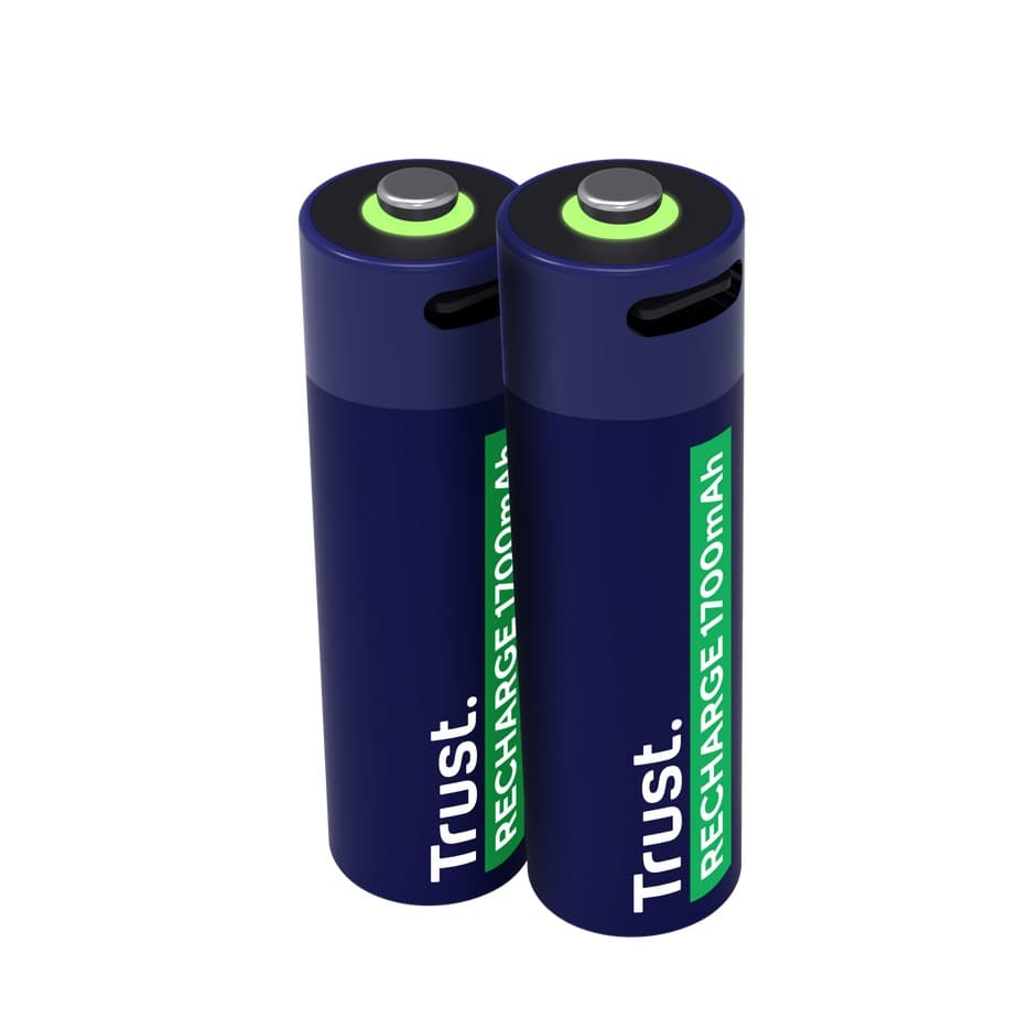 Trust USB-C Rechargeable Batteries 2 Pack AA 25584 1